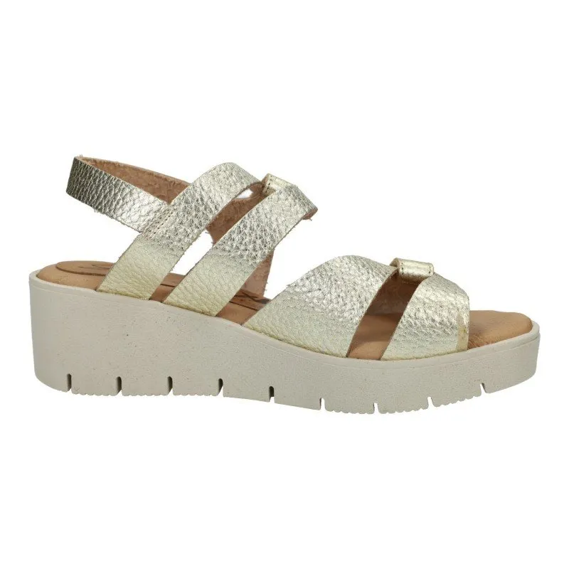 1725 Sandalias de cuña color PLATINO