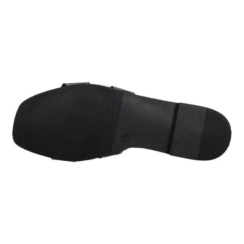 5321 Sandalias planas color NEGRO