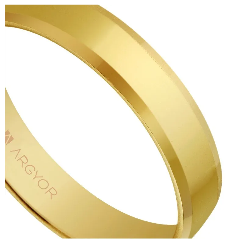 Alianza "Argyor" Pulida/Biselada Oro 18k 4mm (5140047)
