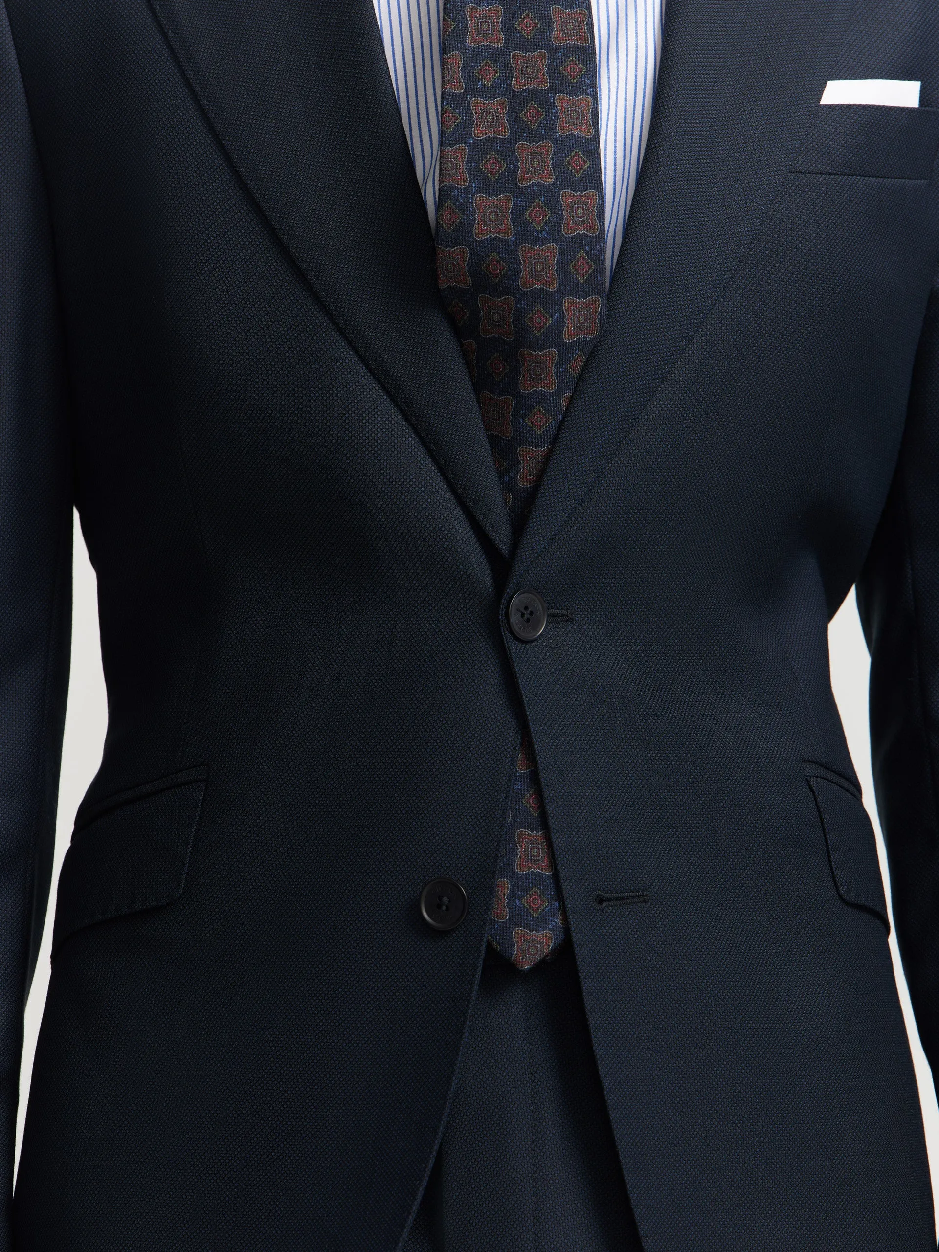 Americana suit ojo de perdiz navy