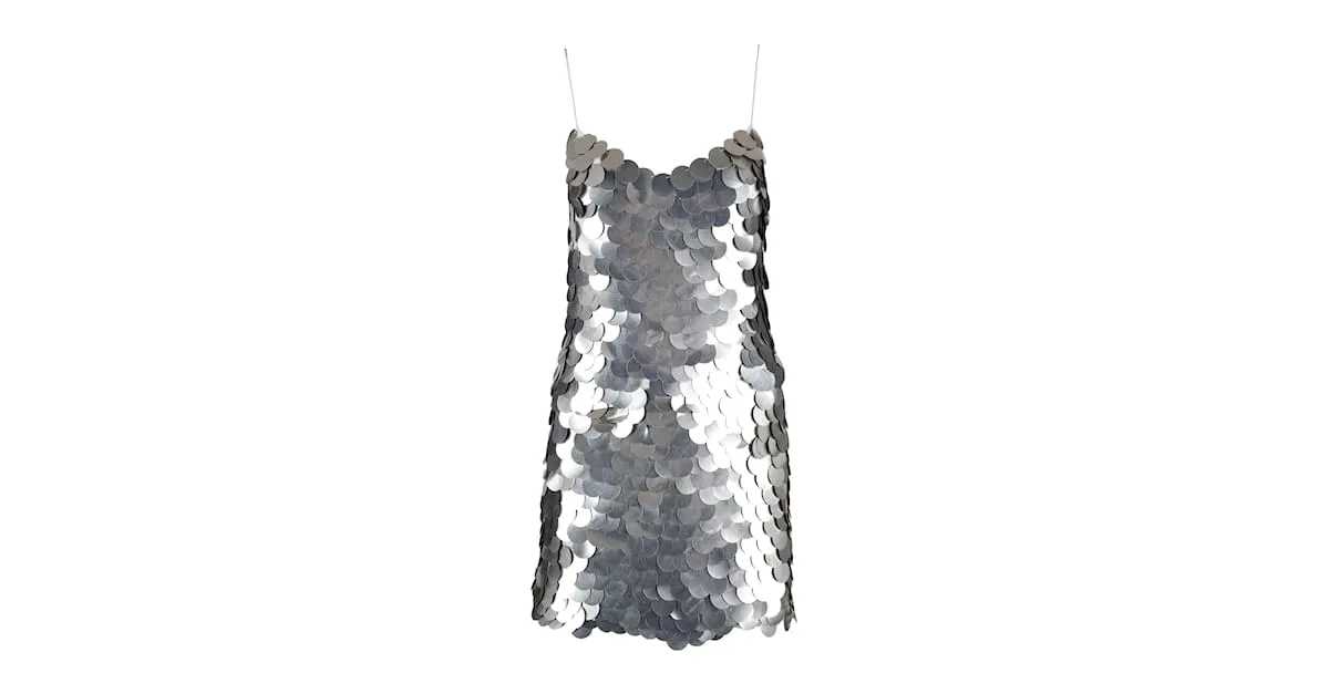 Autre Marque Colección Privée Vestido Vintage De Lentejuelas Plata 