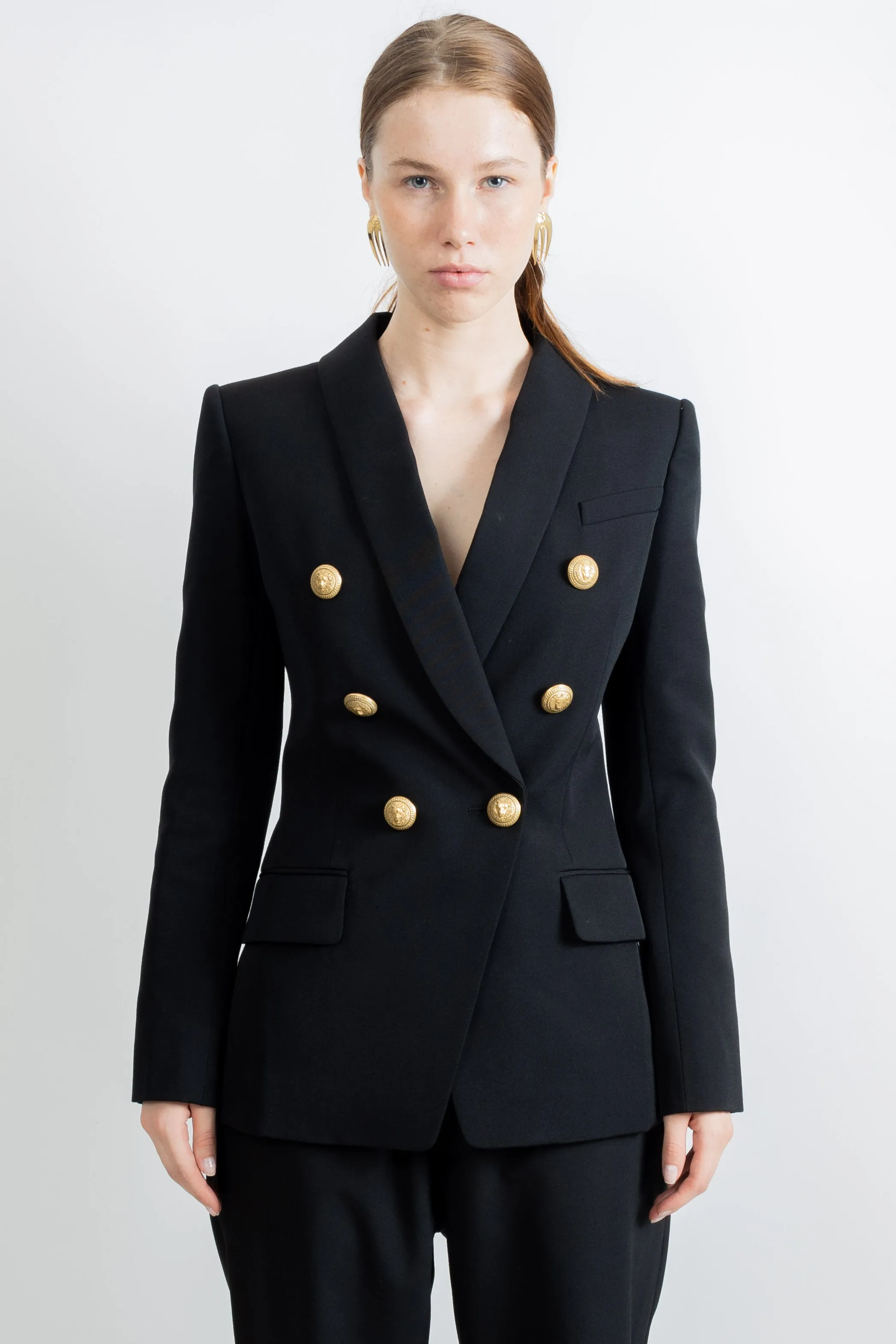 Balmain Women Classic 6-Button Jacket Black