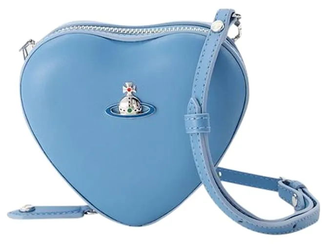 Bandolera Mini Heart - Vivienne Westwood - Cuero - Azul 