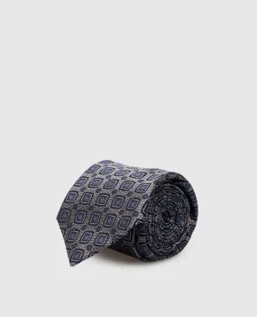Brunello Cucinelli Gray tie made of silk in a woven pattern