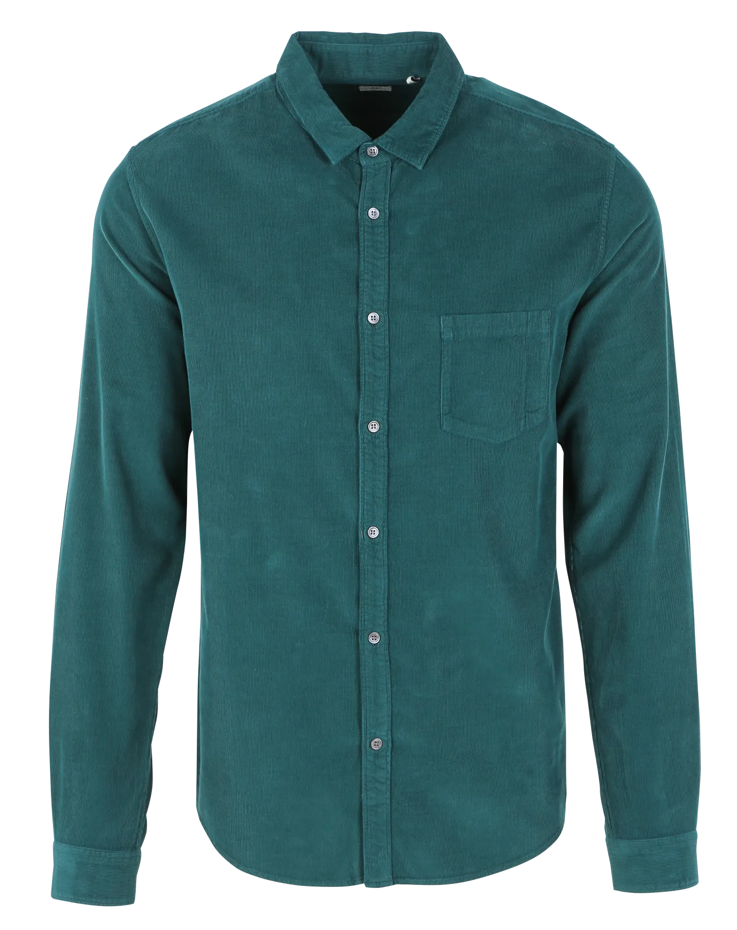 Camisa entallada de algodón en verde