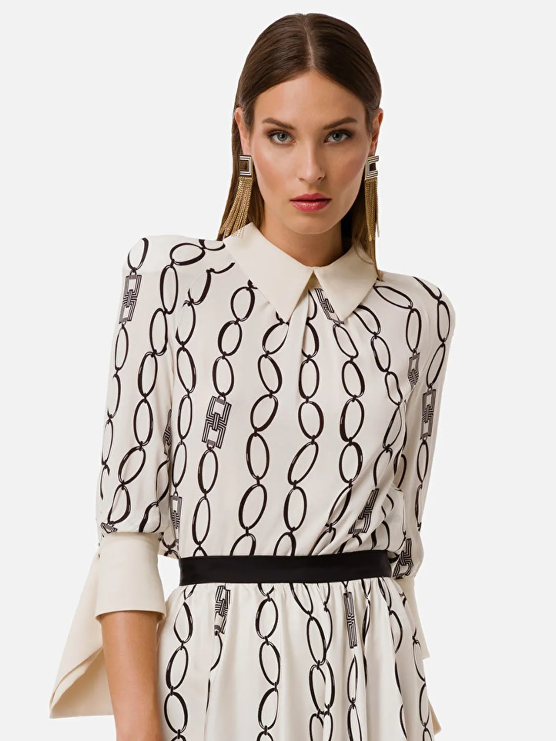CAMISA/BODY ESTAMPADO CADENAS ELISABETTA FRANCHI