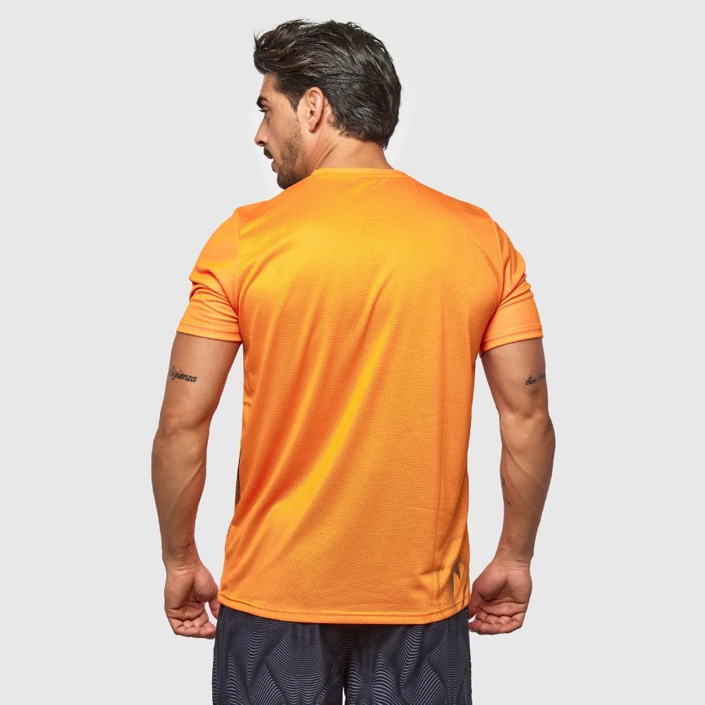 Camiseta Deportiva Hombre Strap Naranja