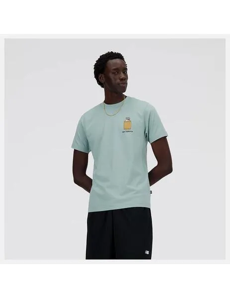 Camiseta new balance mt41596 barrel runner verde hombre