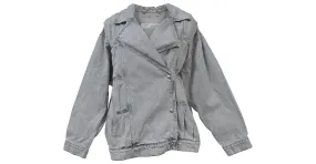 Chaqueta de moto de denim oversize Iro Noumi en algodón gris 
