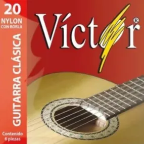 CUERDA P/GUITARRA VICTOR 3A NYLON NEGRO 040