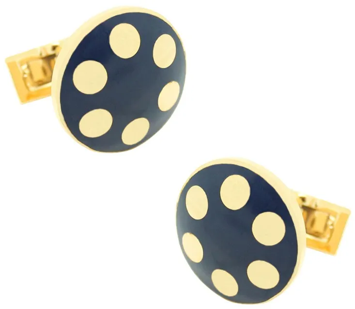 Gemelos para camisa Skultuna Balls Dorado - Azul