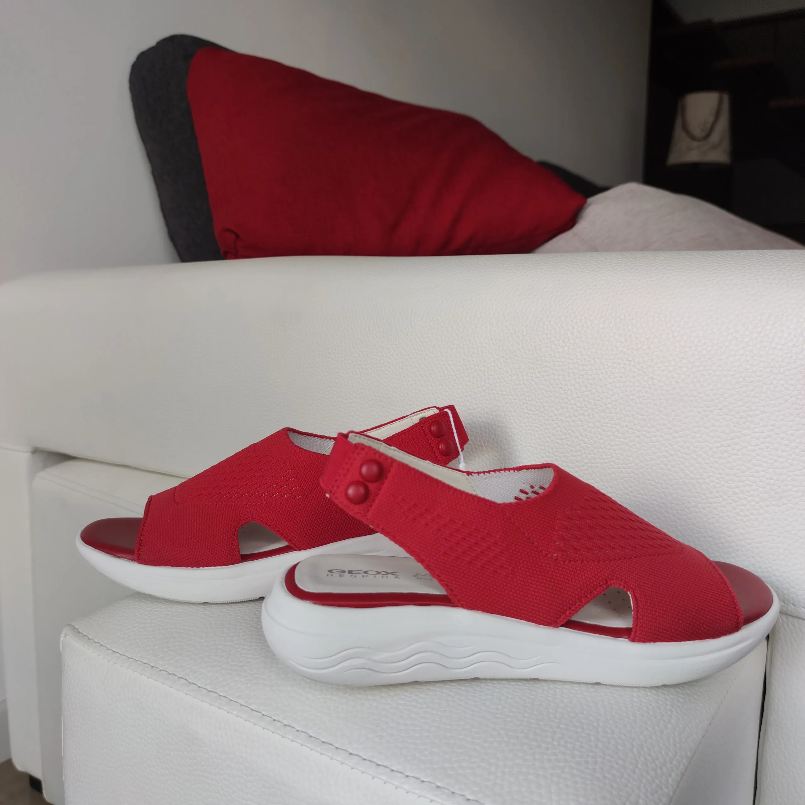 Geox D Spherica roja, sandalias Mujer sandals TV