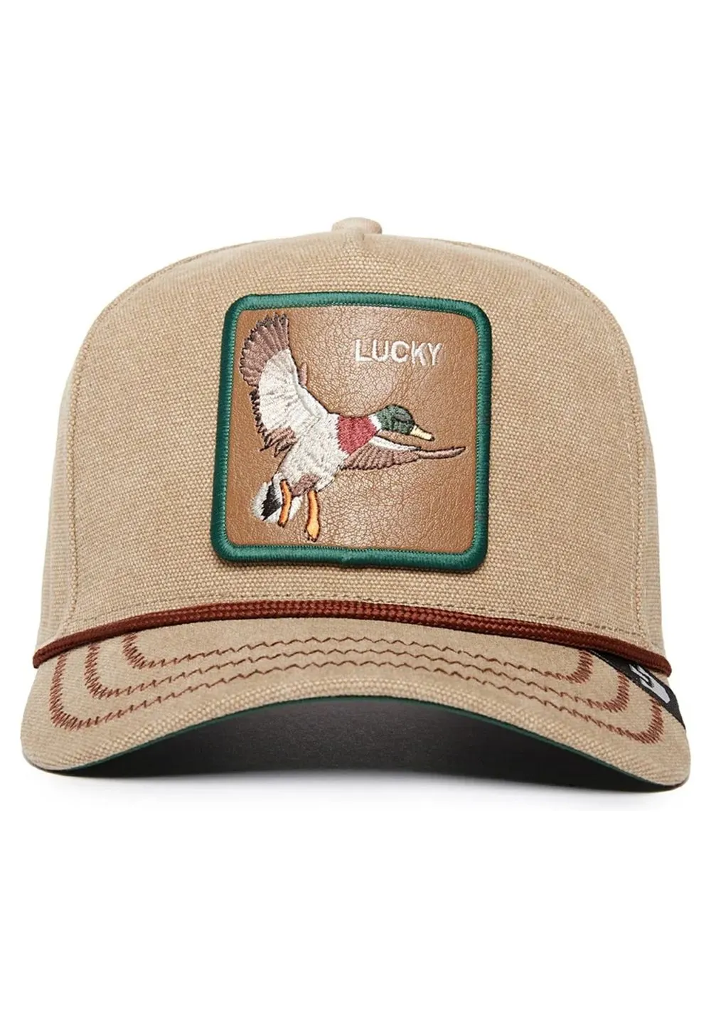 Gorra goorin beige pato lucky duck trucker cap
