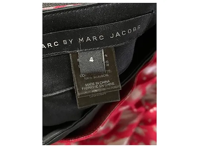Marc Jacobs Marc By Marc Jacob Minivestido estampado con volantes en seda rosa 