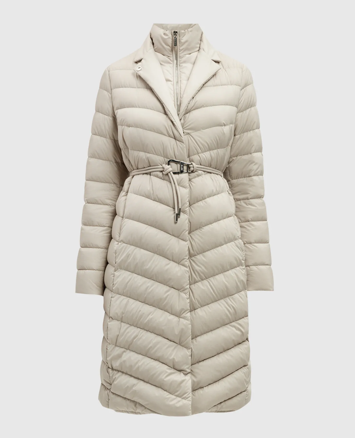 MooRER Gray quilted down jacket