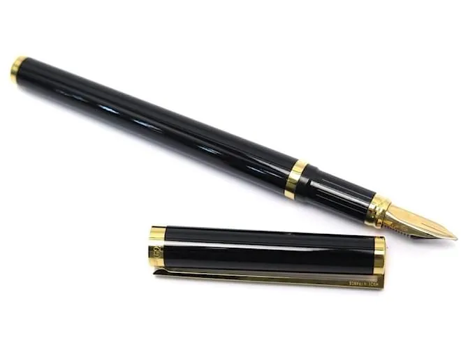 NUEVA PLUMA ESTILOGRAMA VINTAGE ST DUPONT 41274 LACADO NEGRO + CAJA DE LACADO 