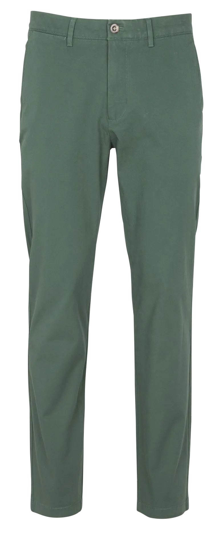 Pantalón chino de algodón elástico en verde