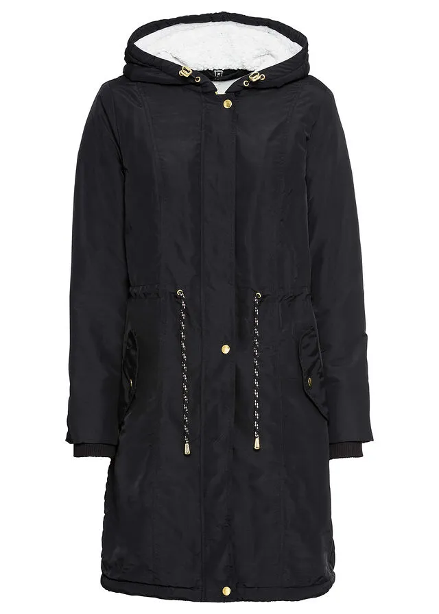 Parka Negro-blanco