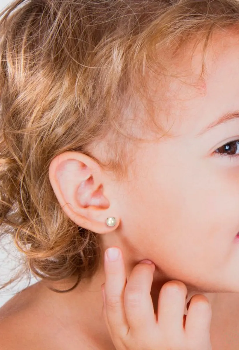 Pendientes para niña oro y perlas 026_1194