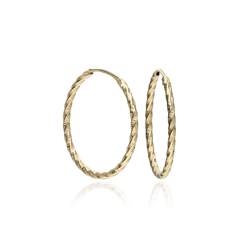 PENDIENTES "CARLSBAD" ARO 20MM ORO 18K