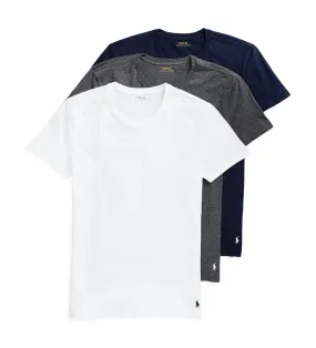 POLO RALPH LAUREN PACK DE 3 CAMISETAS INTERIORES CREW BLANCO, GRIS, MARINO