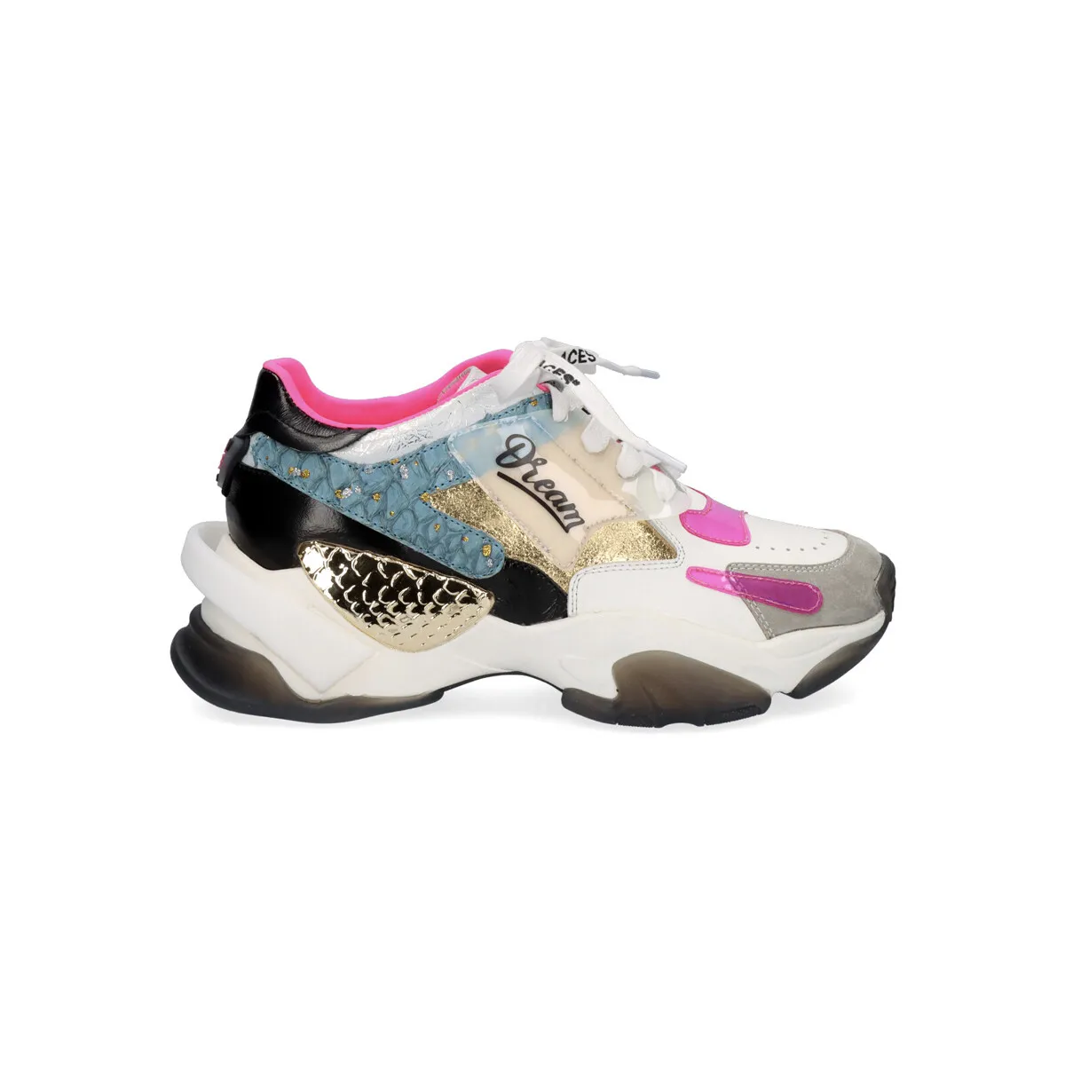 SNEAKER PLATAFORMA XY166-1 WHITE GOLD