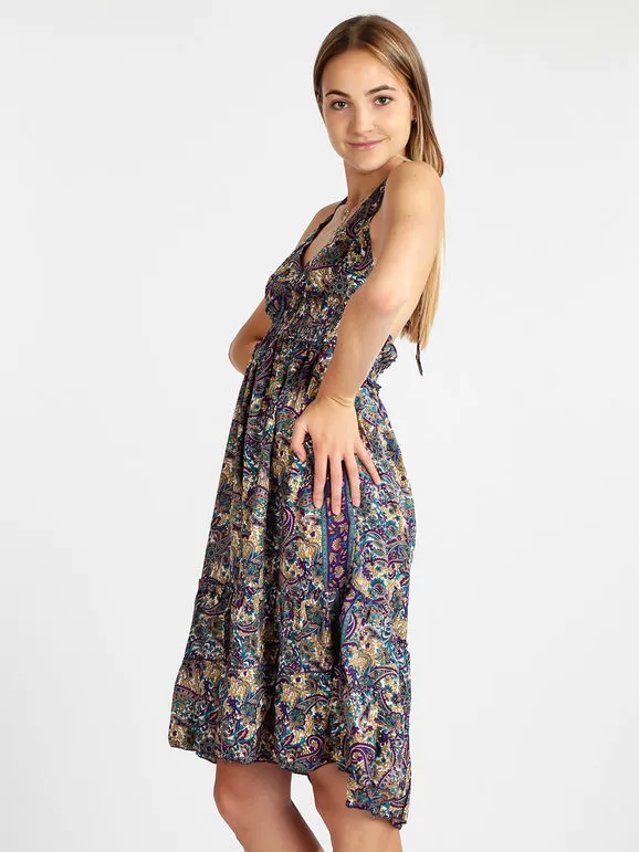 Solada Vestido de mujer de seda con escote