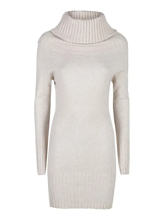 Solada Vestido de punto de mujer con cuello alto