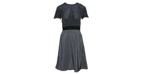 Stella Mc Cartney Vestido midi de seda con estampado azul de Stella Mccartney 