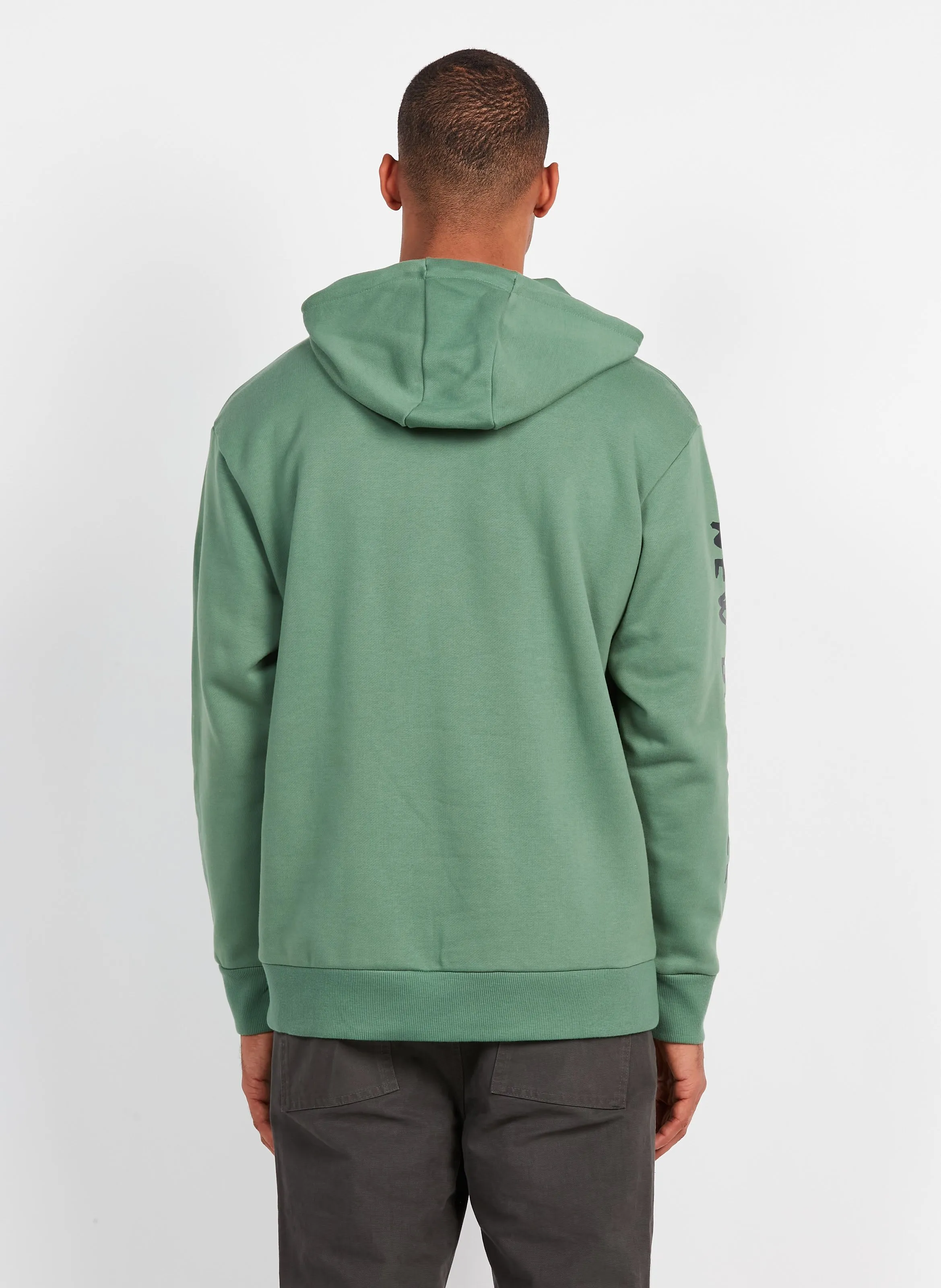 Sudadera de algodón con capucha en verde