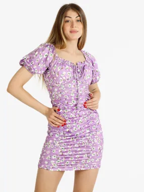 Sweet Miss Vestido tubo de mujer drapeado con estampado