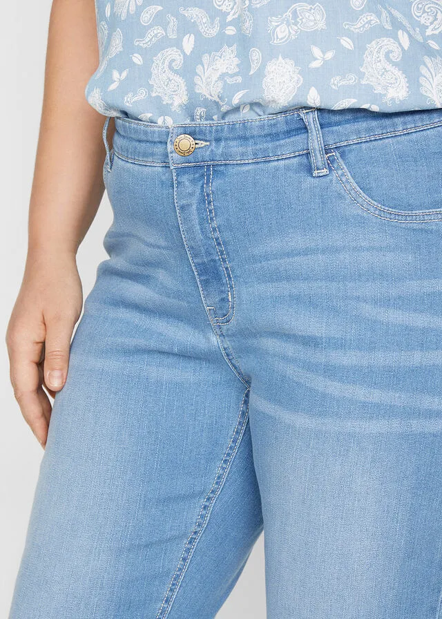 Vaqueros capri Azul desgastado