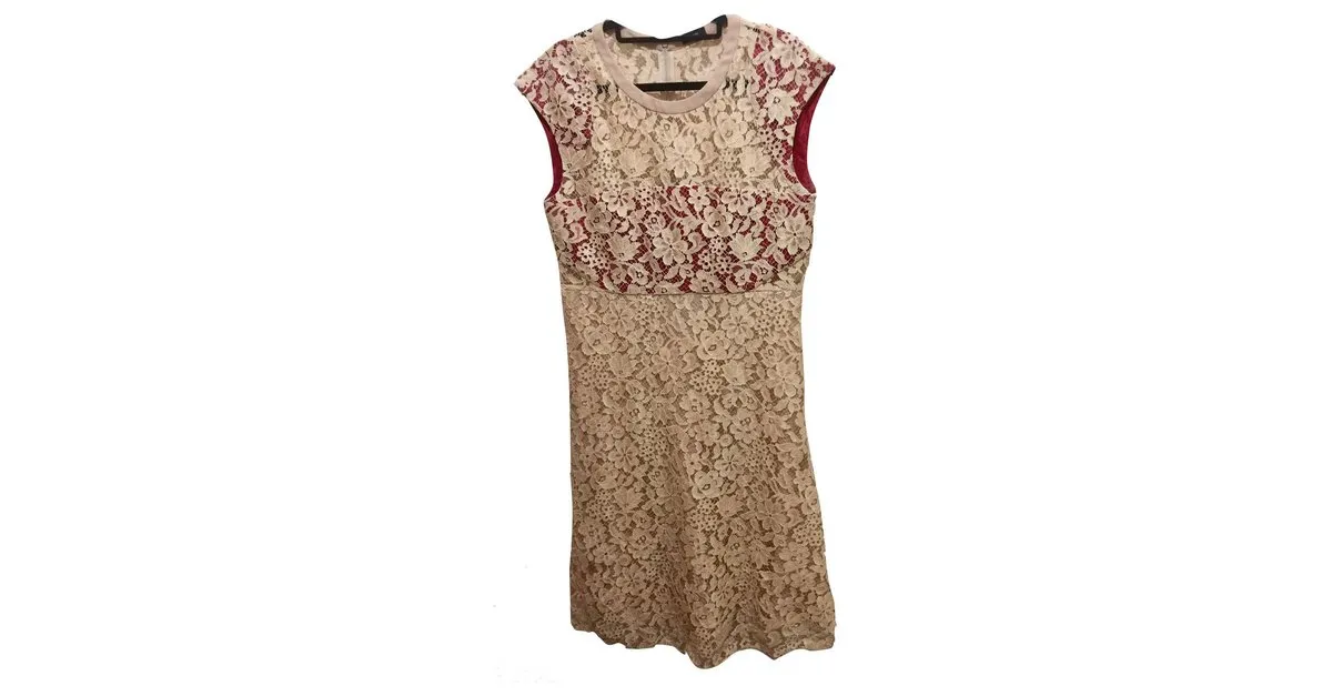 Vestido de encaje Joseph Frances Rosa Burdeos 