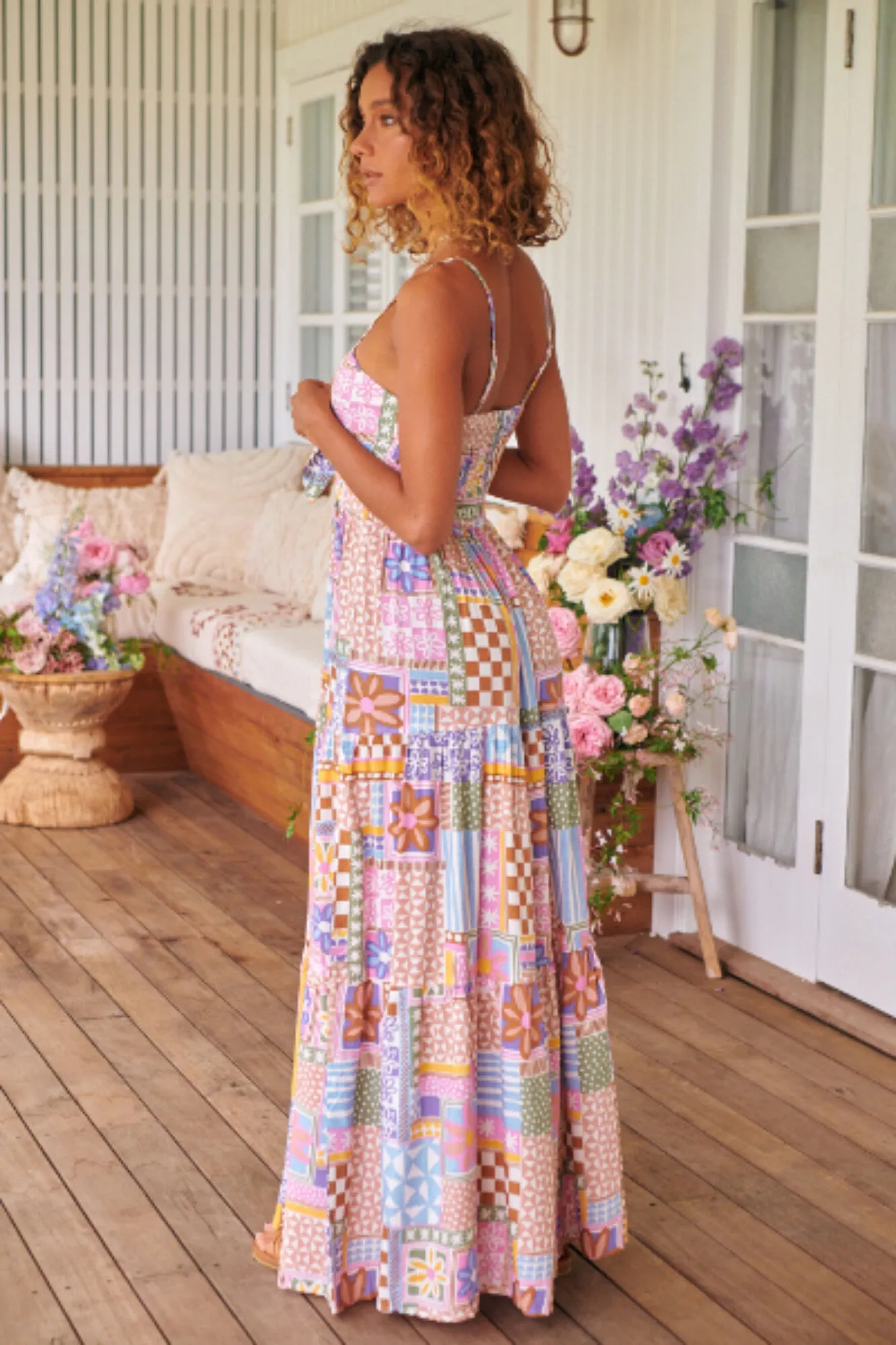 Vestido maxi Bambi estampado Sweet illusions