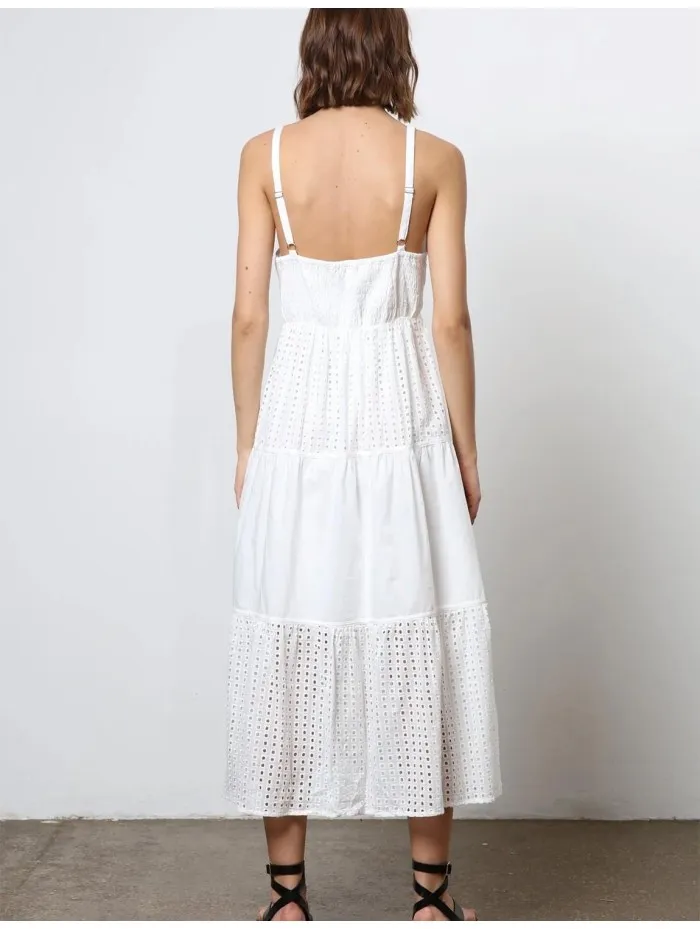 VESTIDO RELIGION 54HOXD35 ONYX DRESS WHITE BRODERI