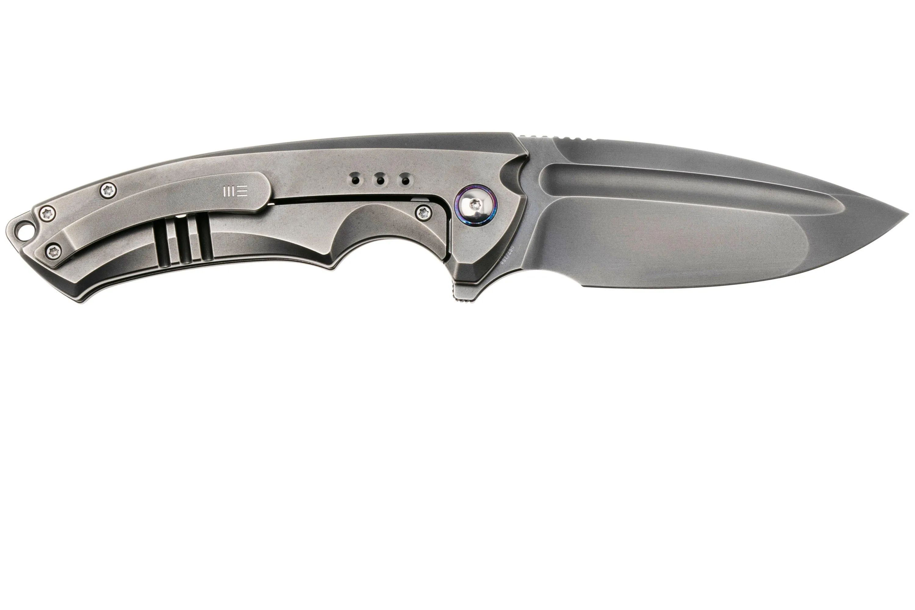 WE Knife Nexusia WE22044-6 Polished Gray CPM 20CV, Polished Gray Titanium, Limited Edition navaja